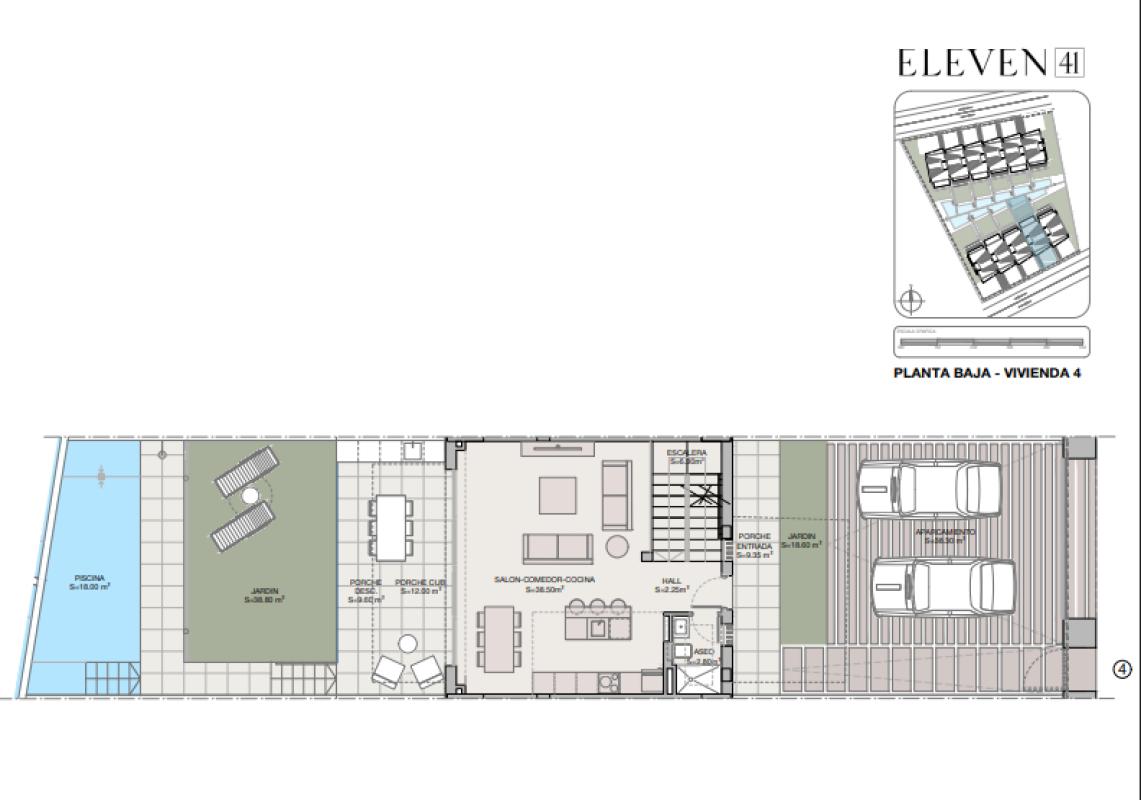 Sale of townhouse in Calle República Dominicana , Estepona plan 3