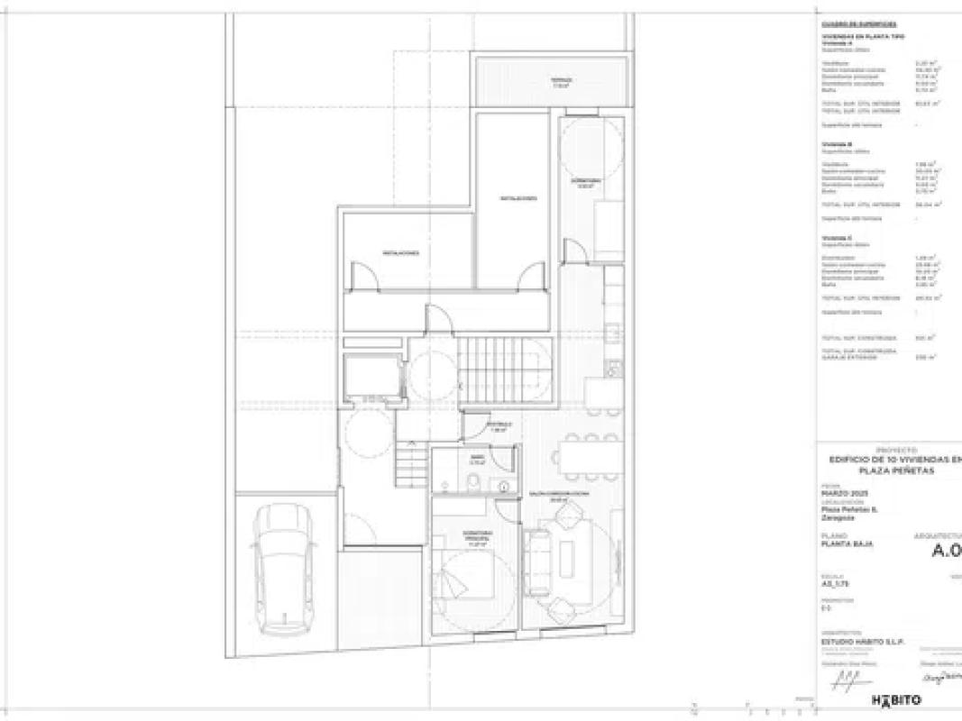 Obra nueva Plaza Peñetas en Zaragoza (Revista) plan 2