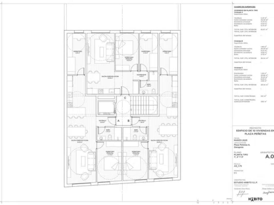 Obra nueva Plaza Peñetas en Zaragoza (Revista) plan 3