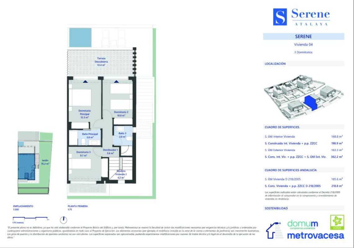Venta de chalet adosado en  Calle Amatista , Estepona plan 1
