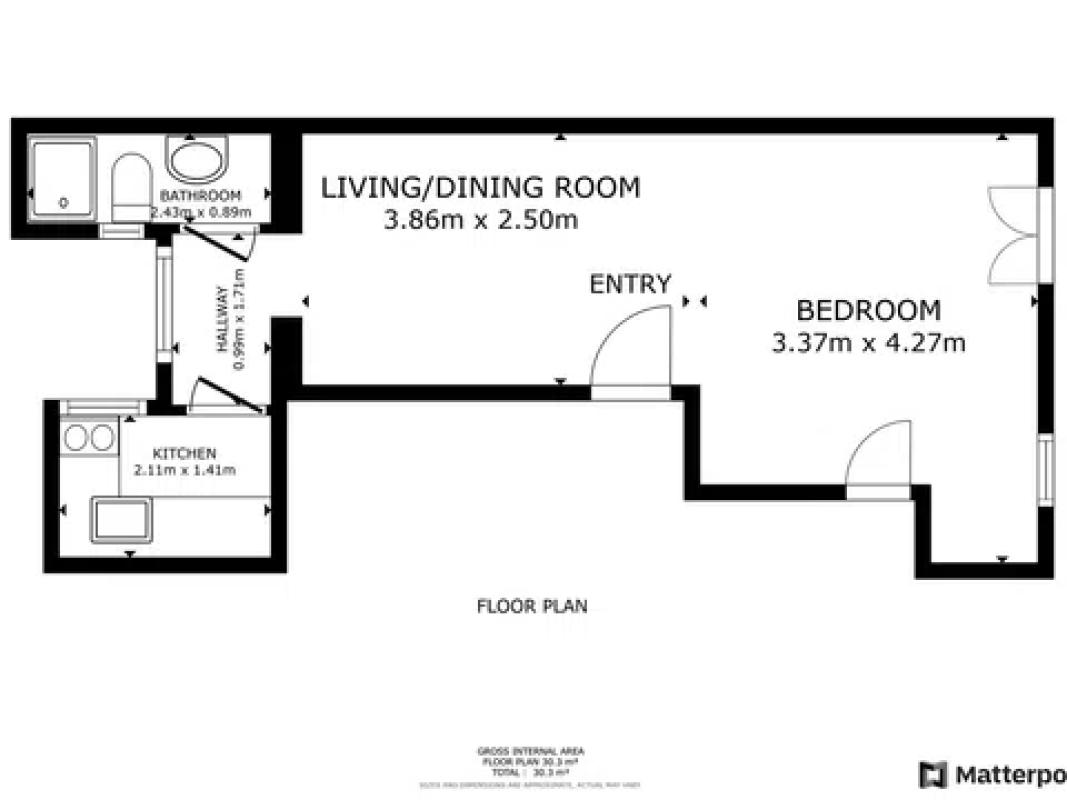 Venta de estudio en El Puerto, Denia plan 1