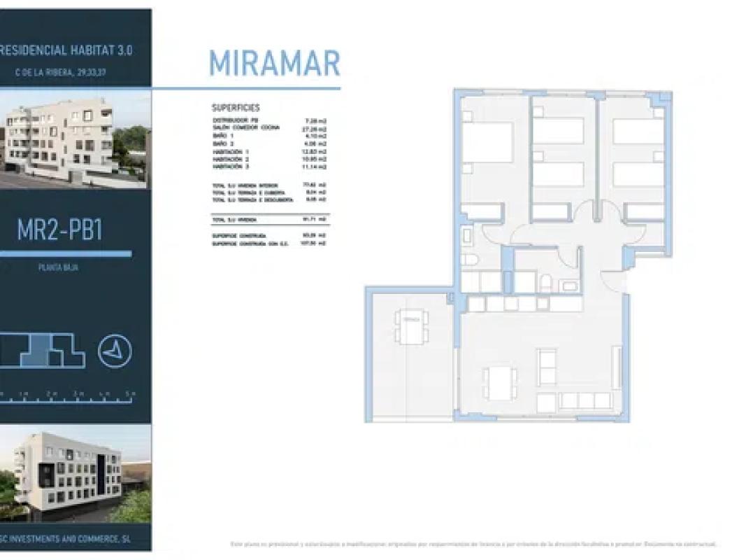 Venta de duplex en De la Ribera, 33, Miramar plan 1