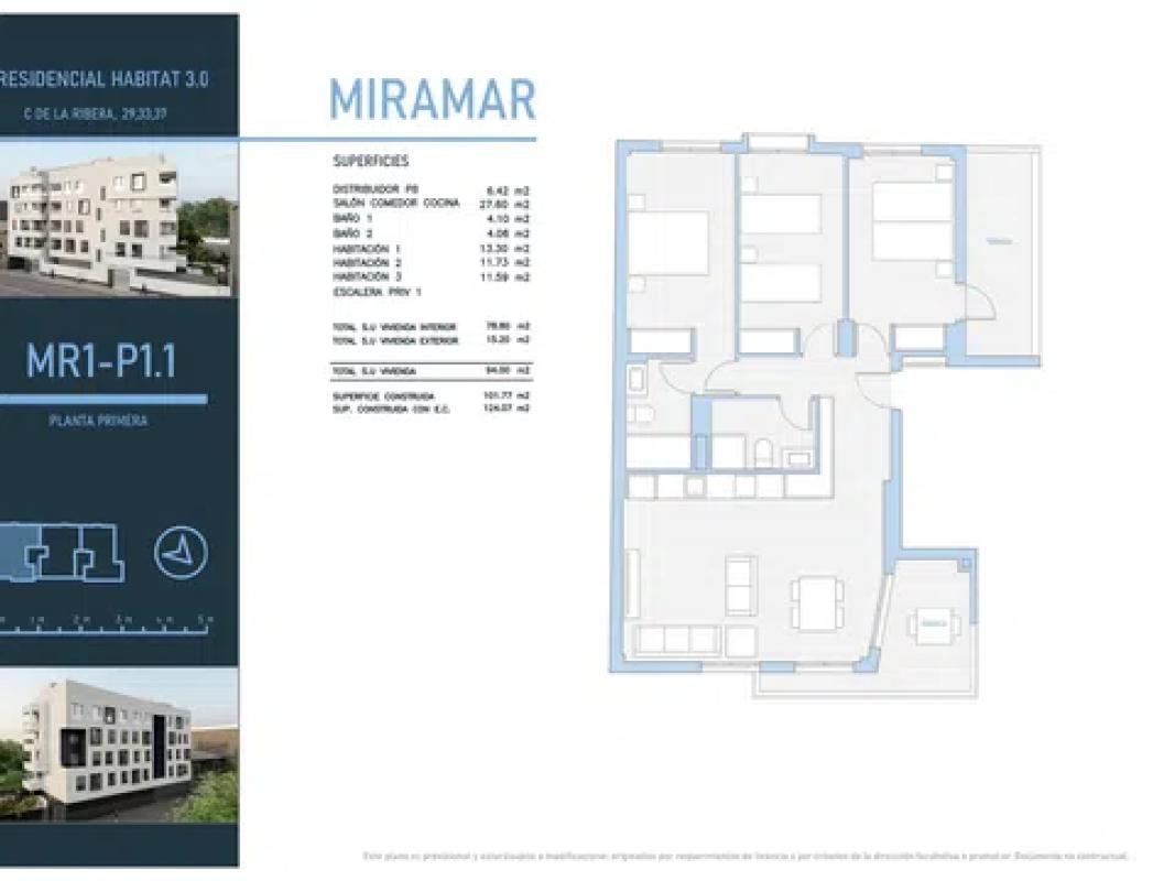 Venta de duplex en De la Ribera, 33, Miramar plan 3