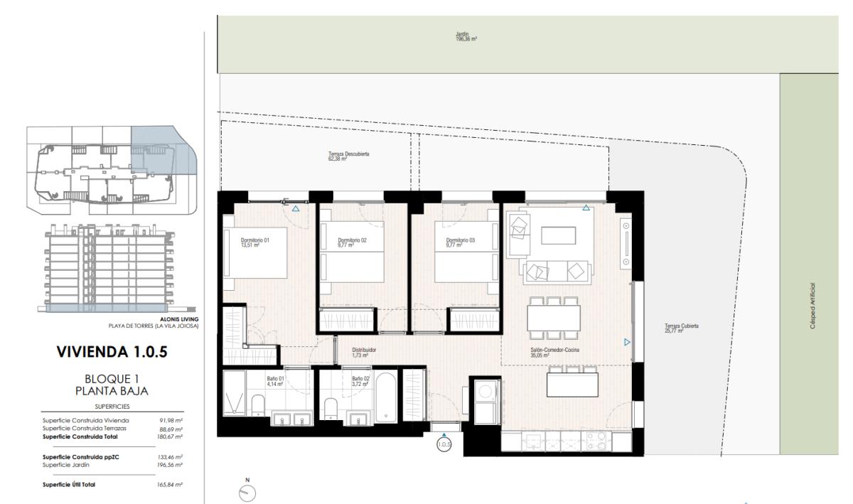 Obra nueva Alonis Living Playa del Torres en La Villajoyosa / Vila Joiosa (Revista) plan 2