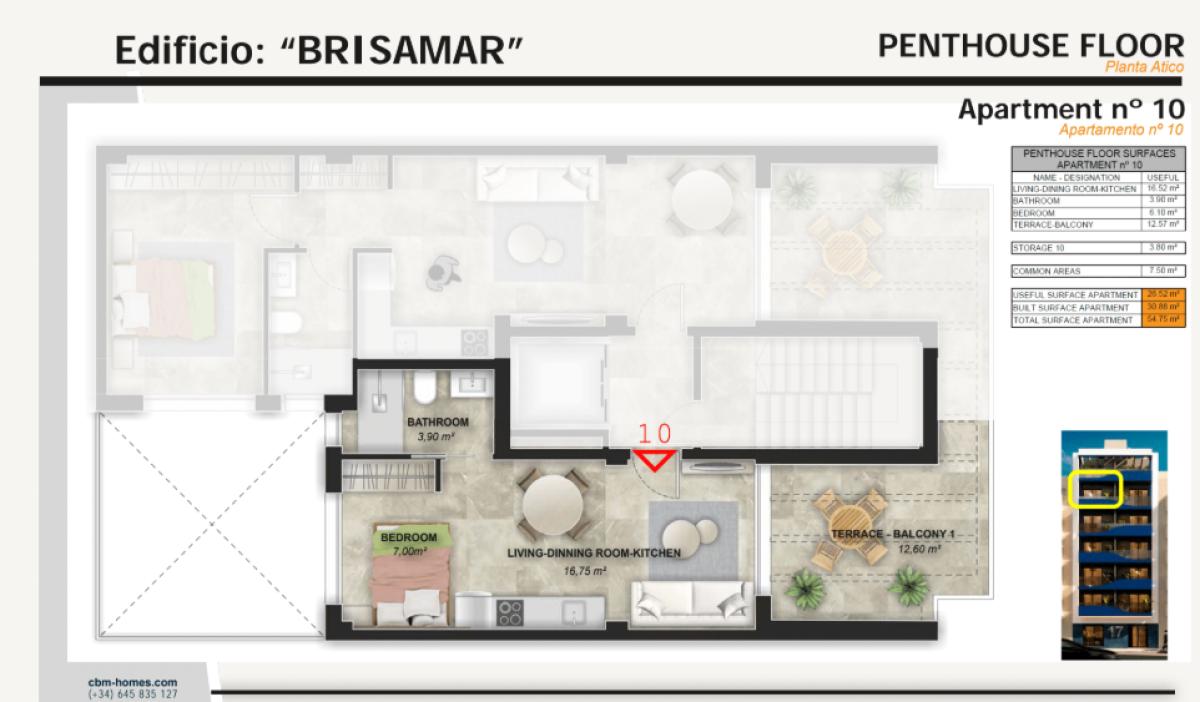 Продажа пентхауса на Calle Beniajan, 15, Торревьеха plan 6