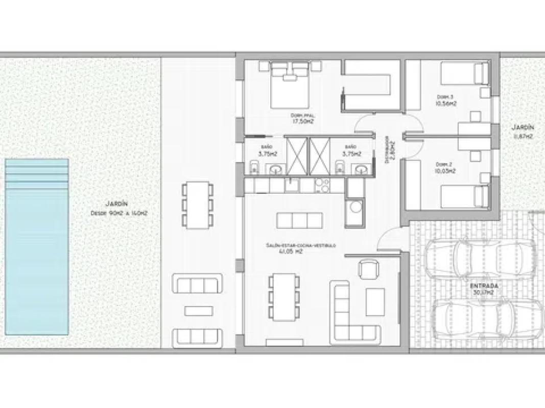 Venta de chalet adosado en  Calle las Eras, 24 , Poblete plan 1