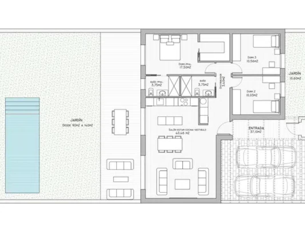 Venta de chalet adosado en  Calle las Eras, 24 , Poblete plan 2