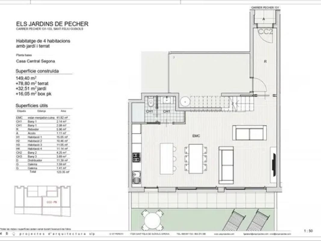 Obra nueva Els Jardins de Pecher en Sant Feliu de Guíxols (Revista) plan 1