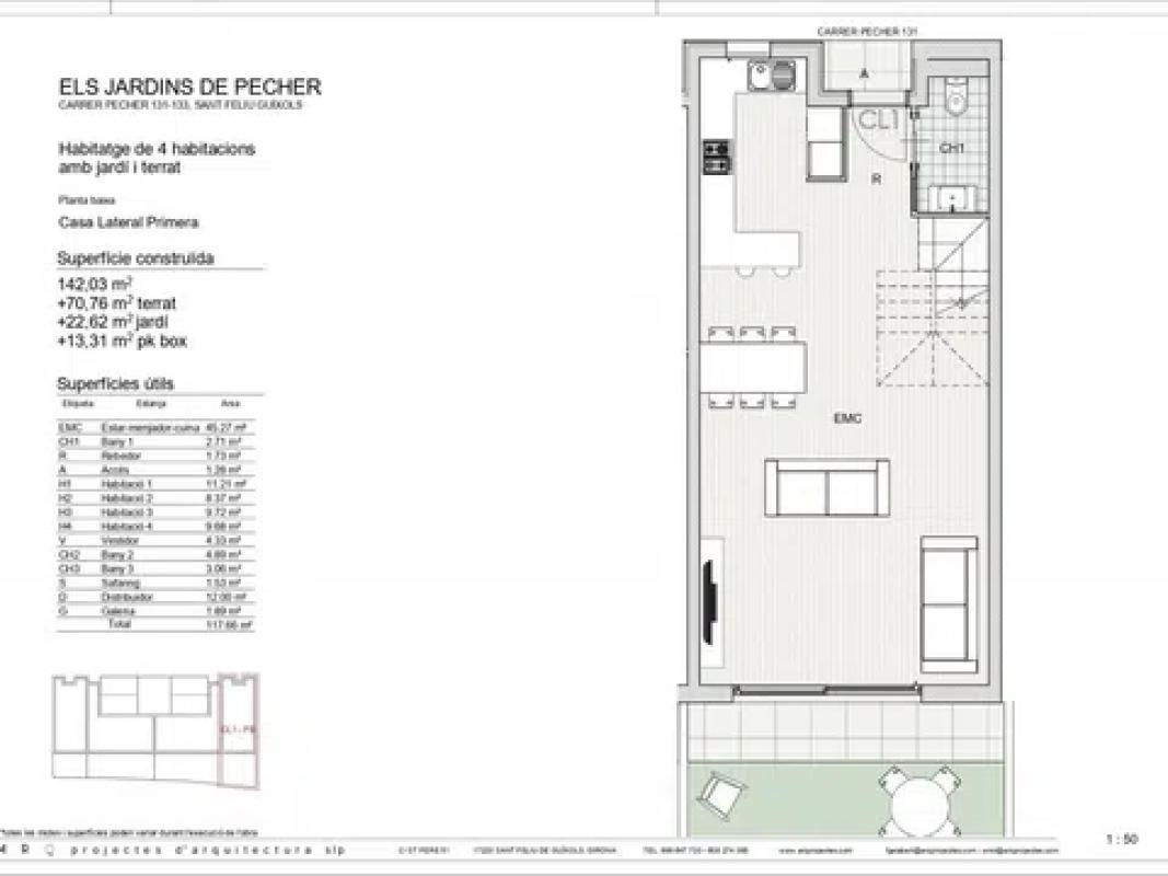 Obra nueva Els Jardins de Pecher en Sant Feliu de Guíxols (Revista) plan 5