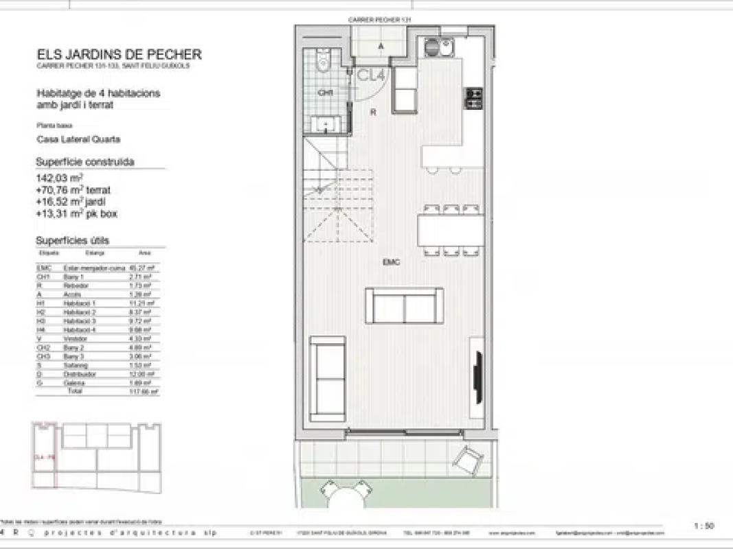 Obra nueva Els Jardins de Pecher en Sant Feliu de Guíxols (Revista) plan 13