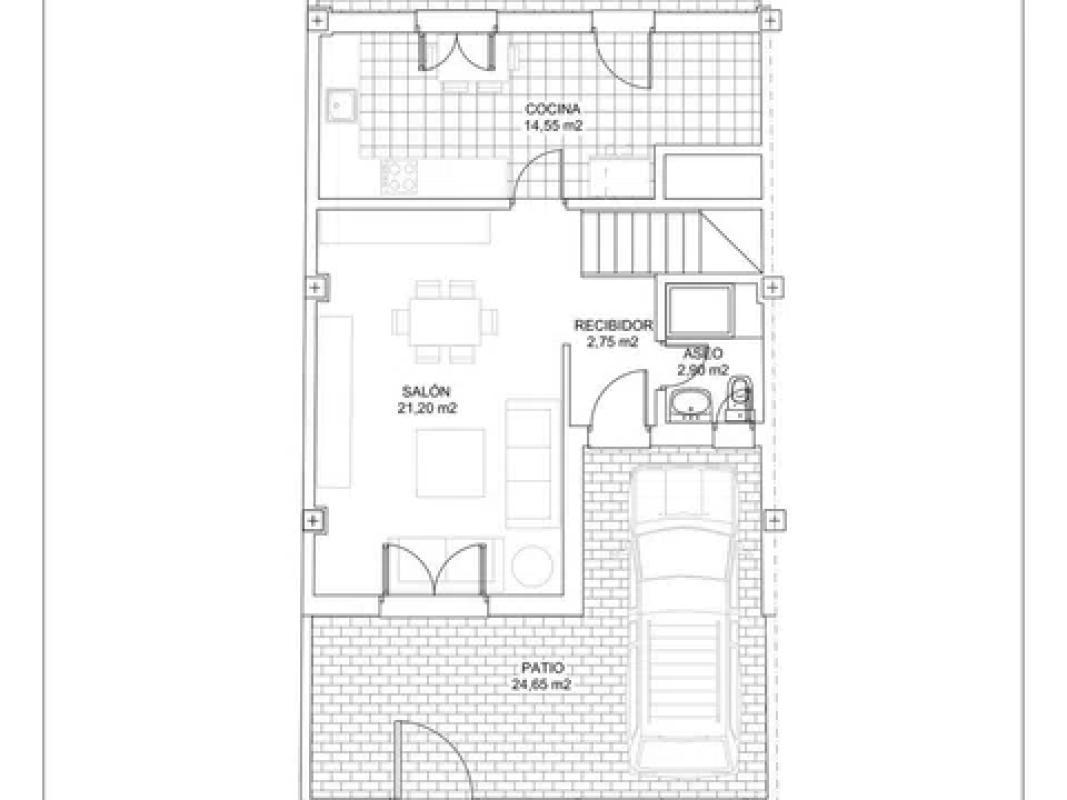 Obra nueva RESIDENCIAL RIBERA DEL PIEDRAS FASE 5ª en Cartaya (Revista) plan 2