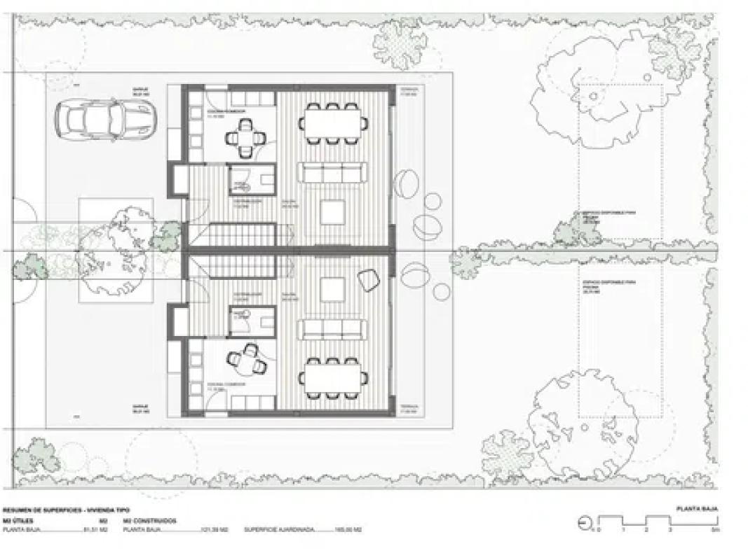 Obra nueva Vivienda pareada  en Gorraiz en Egüés (Revista) plan 1