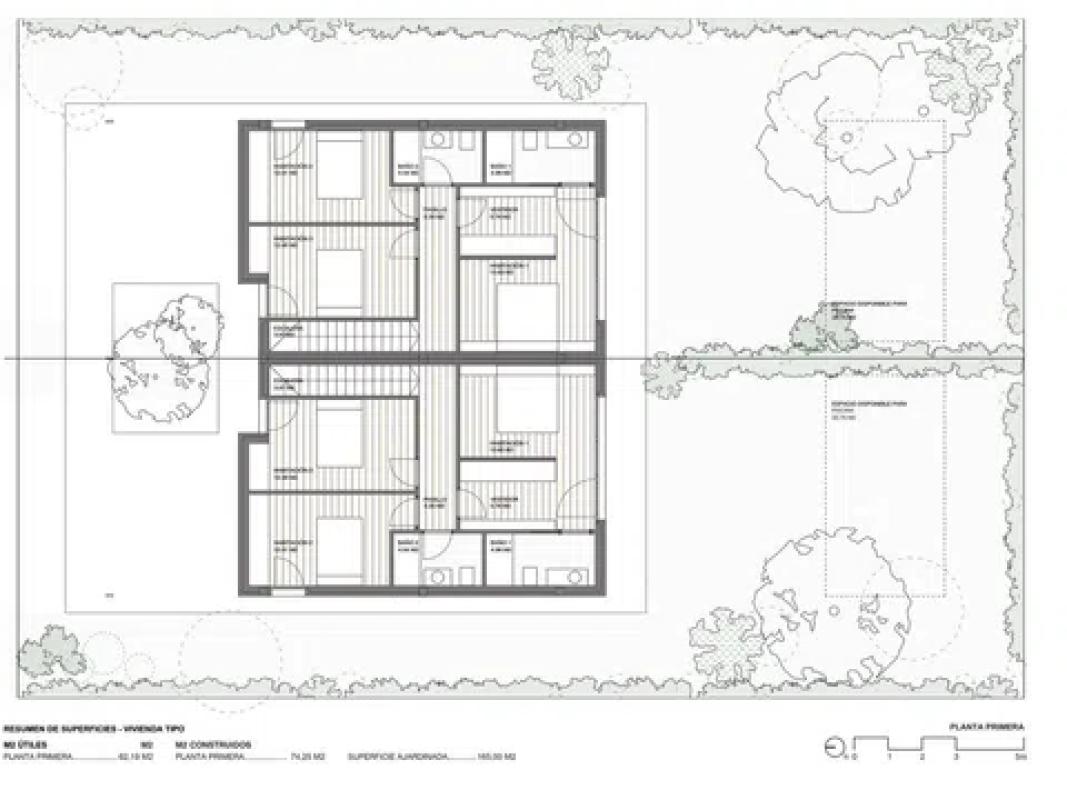 Obra nueva Vivienda pareada  en Gorraiz en Egüés (Revista) plan 2