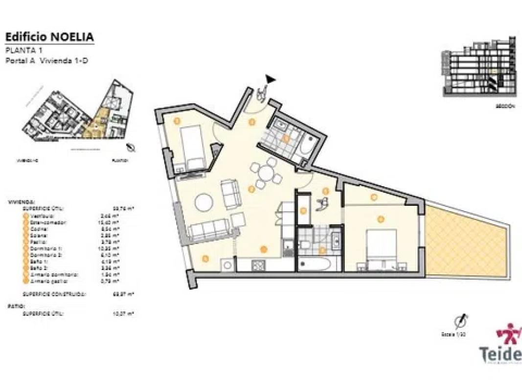 Obra nueva Edificio Noelia en La Orotava (Revista) plan 1