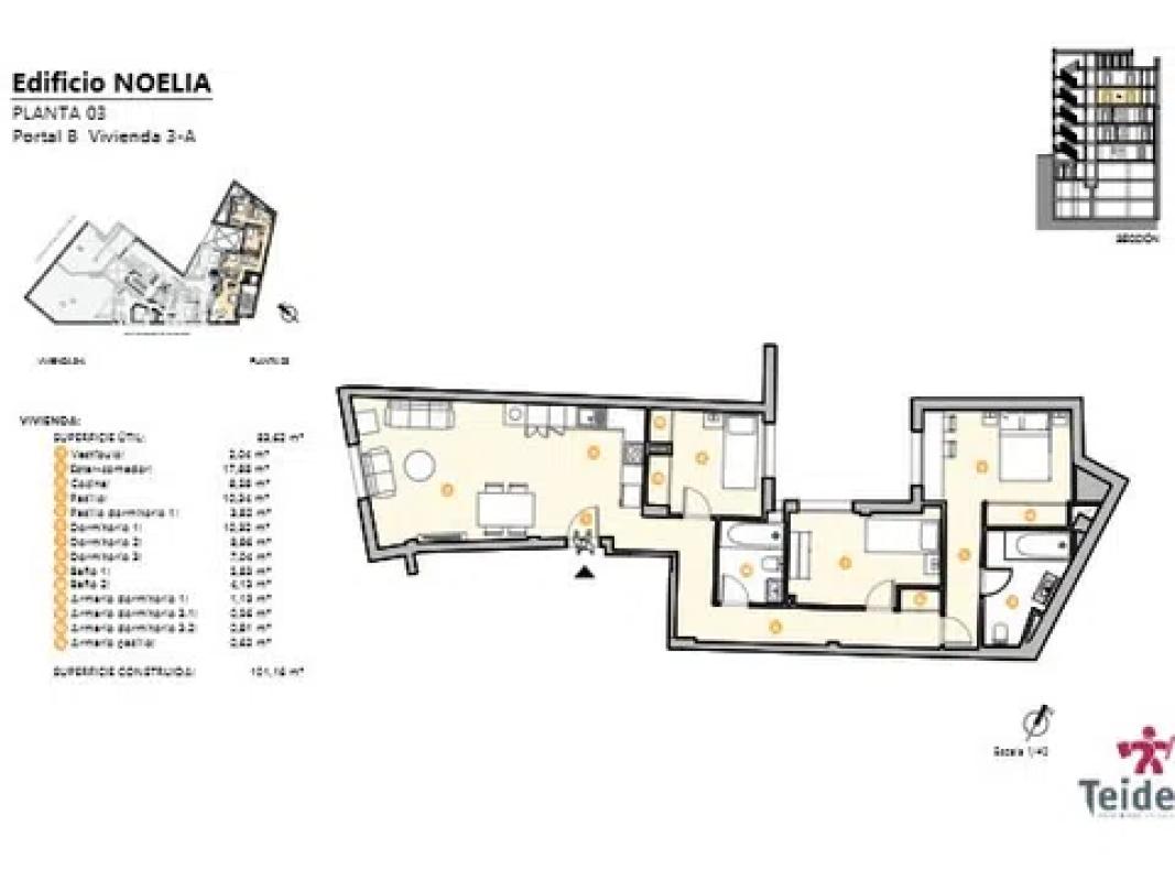 Obra nueva Edificio Noelia en La Orotava (Revista) plan 3