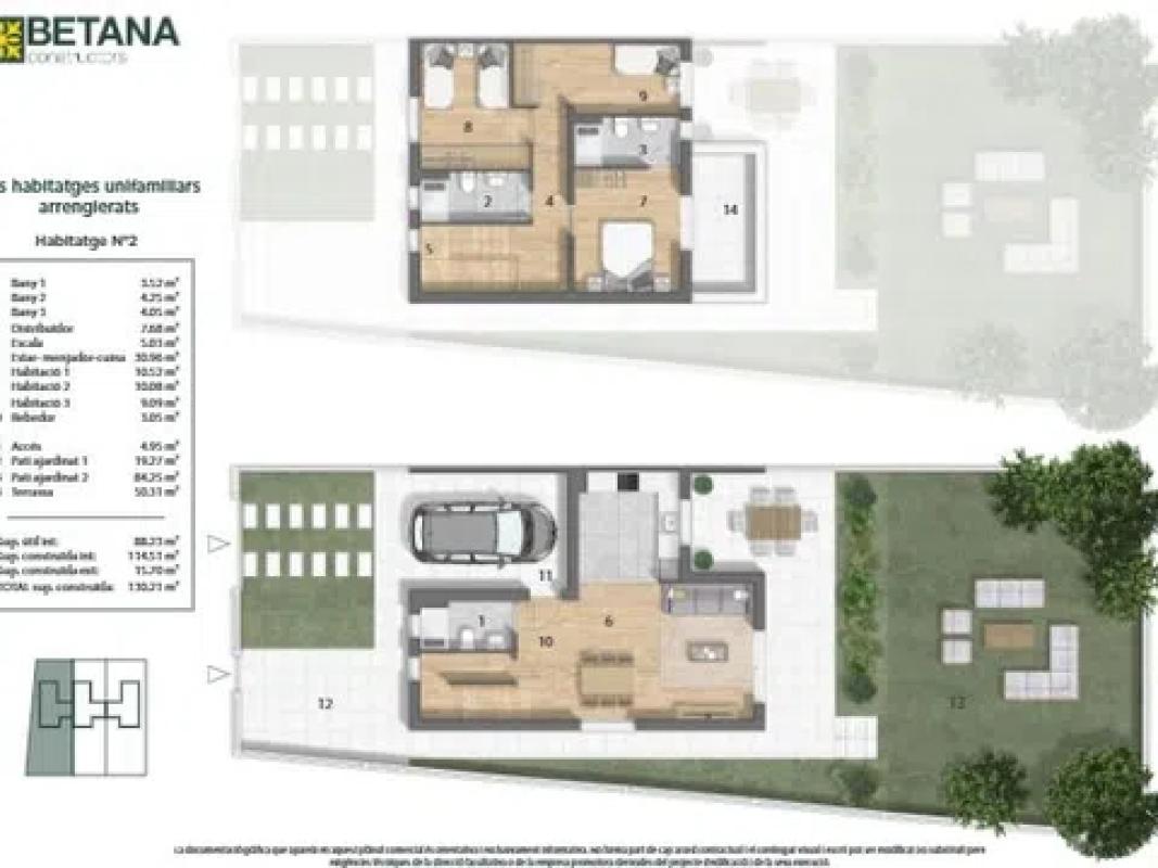 Obra nueva tres viviendas en calle Romaní en Cunit (Revista) plan 5