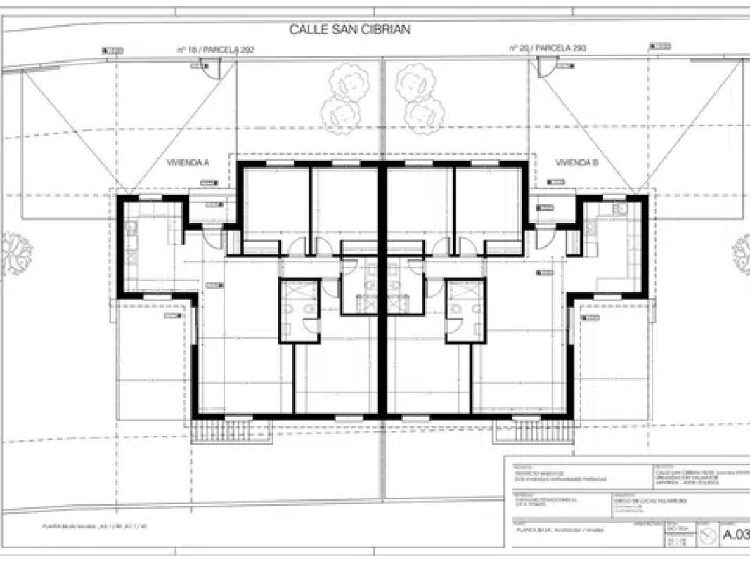 Obra nueva VIVIENDA UNIFAMILIAR PAREADA EN PLANTA EN MENTRIDA en Méntrida (Revista) plan 1