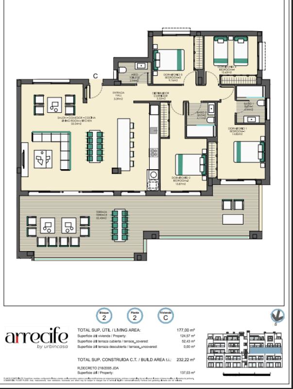Arrecife apart, Casares
 plan 1