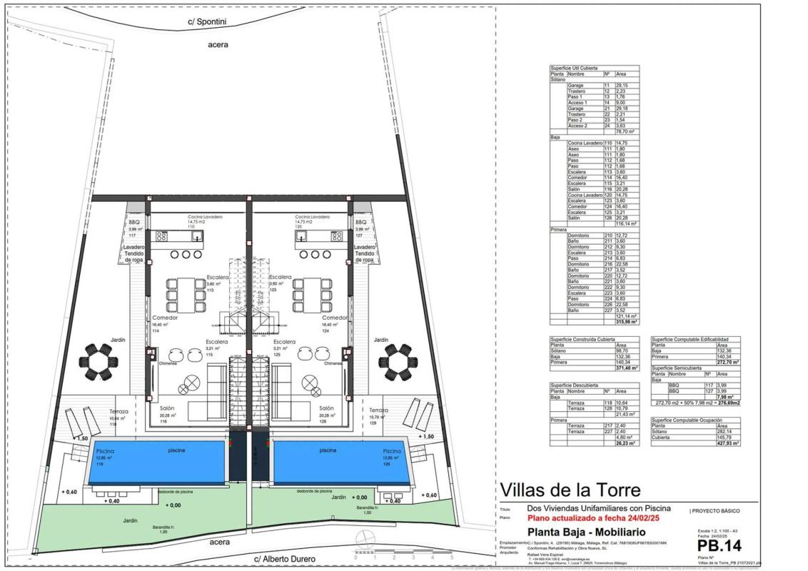 Obra nueva Villas de la Torre en Málaga (Revista) plan 1