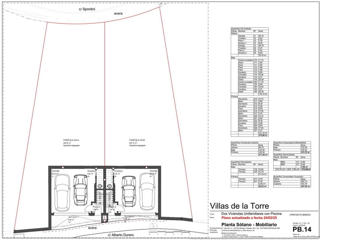 Obra nueva Villas de la Torre en Málaga (Revista) plan 2