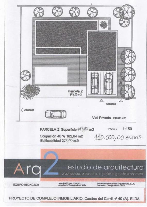 Terreno en venta en Elda, Alicante plan 2