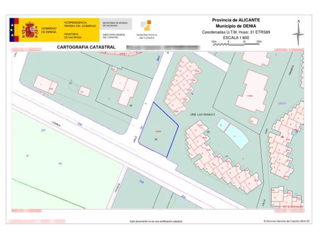 Land for sale in Denia, Alicante plan 1