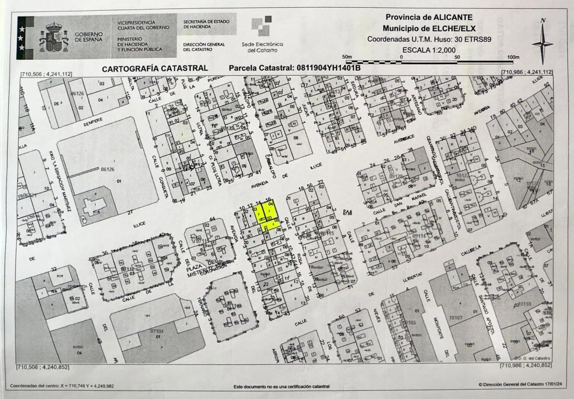 Terreno en venta en Elche / Elx, Alicante plan 1