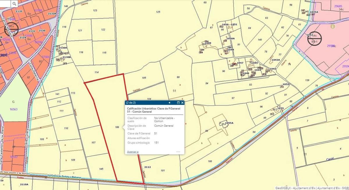 Land for sale in Elche / Elx, Alicante plan 3