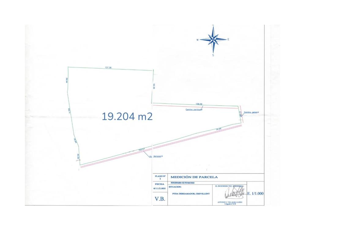 Land for sale in Crevillente, Alicante plan 1