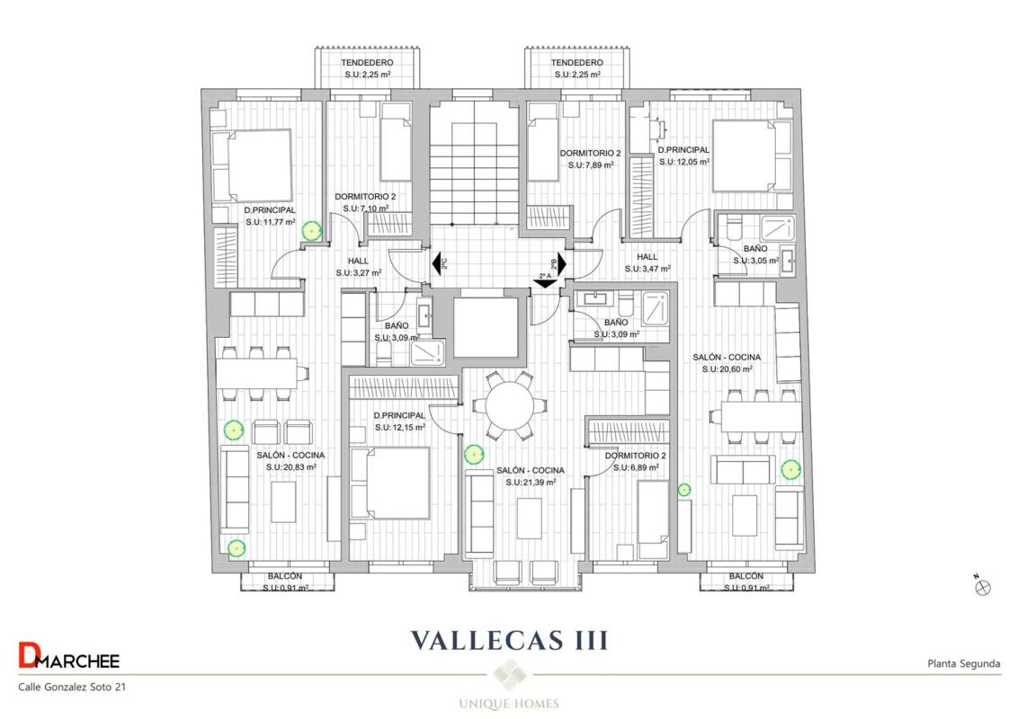 New construction VALLECAS III in Madrid plan 1