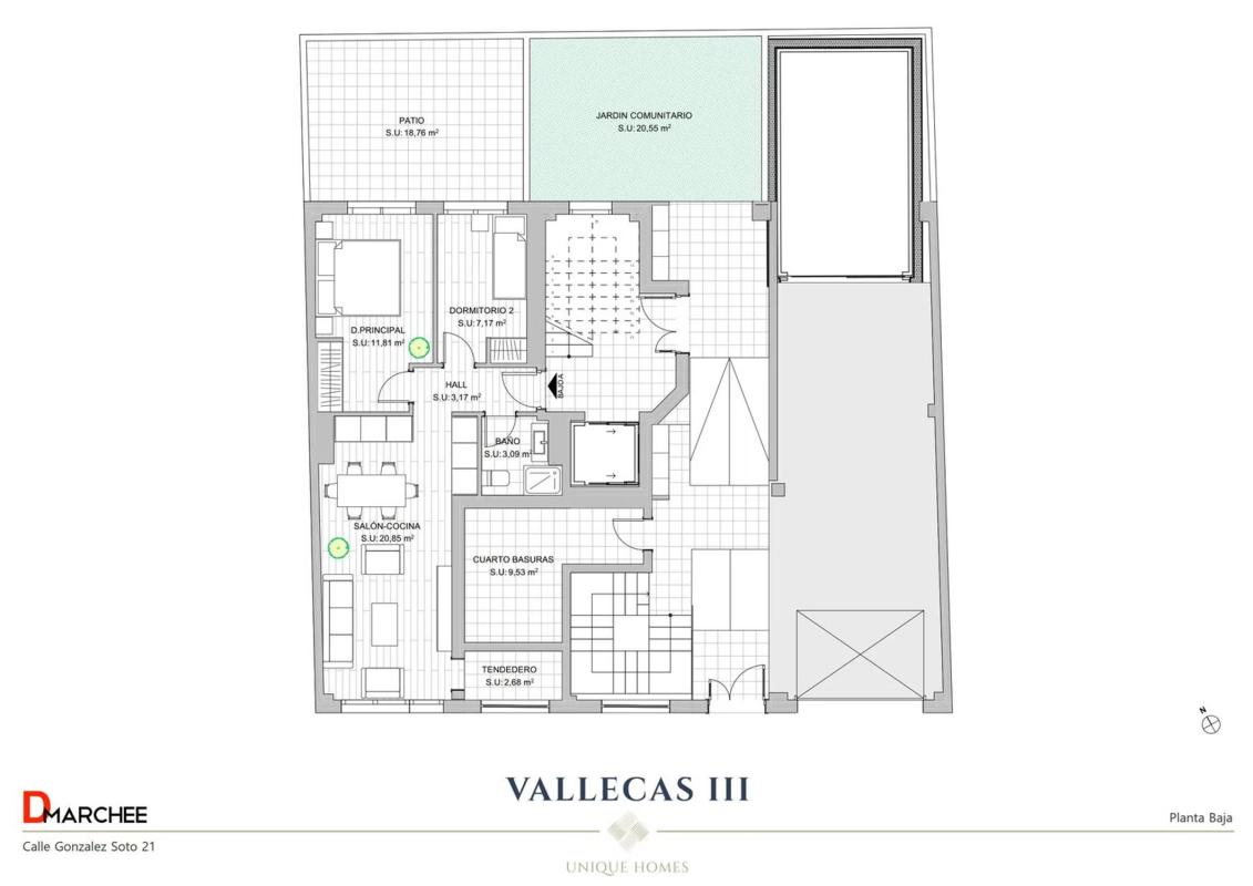 New construction VALLECAS III in Madrid plan 3