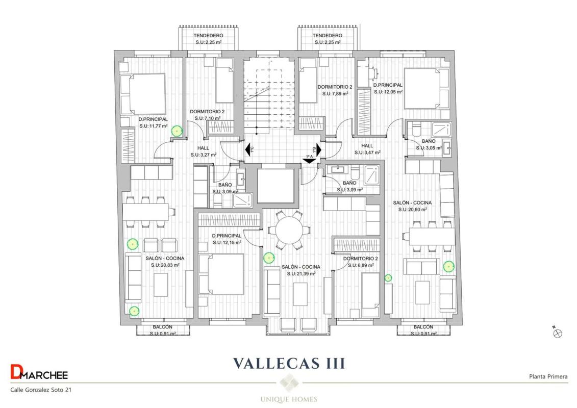 New construction VALLECAS III in Madrid plan 4