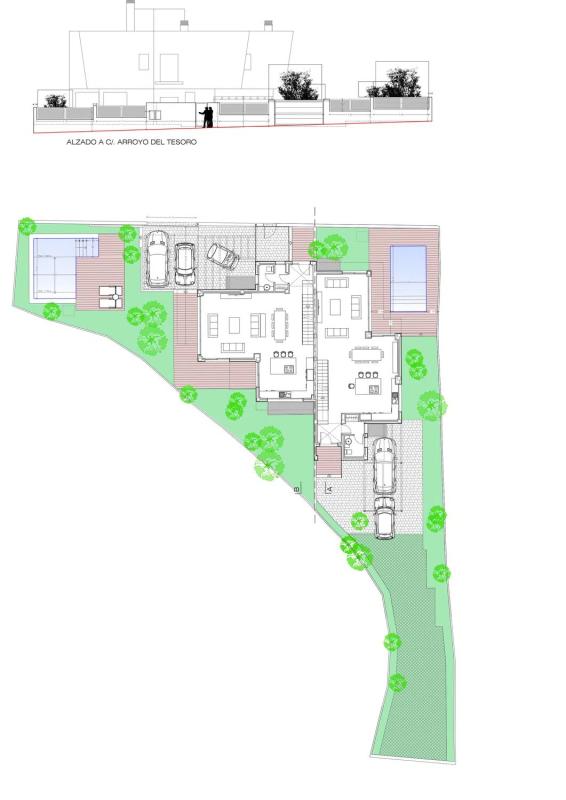 Obra nueva 2 pareados en C/Nalón 4 en Pozuelo de Alarcón (Revista) plan 2