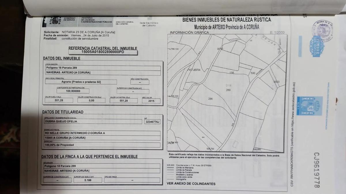 Land for sale in Arteijo, A Coruña plan 1