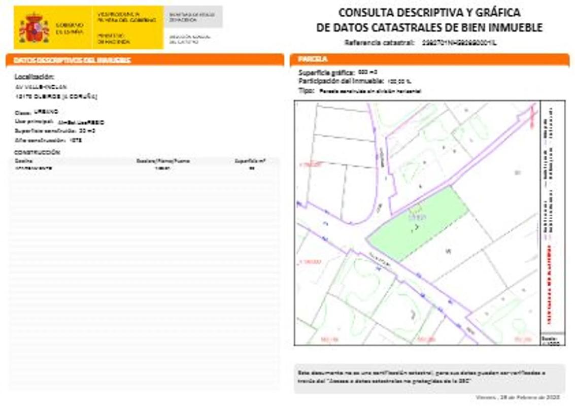 Участок земли на продажу в Олейруш, Ла-Коруня plan 1