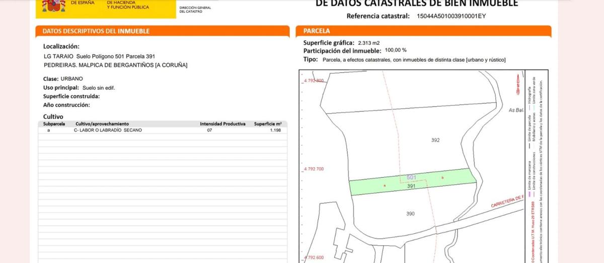 Terreno en venta en Malpica de Bergantiños, A Coruña photo 5