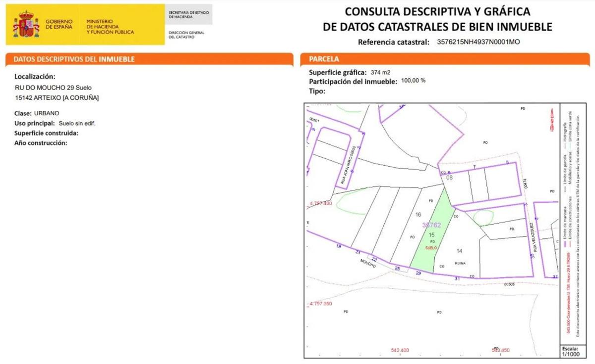 Участок земли на продажу в Артеихо, Ла-Коруня photo 1