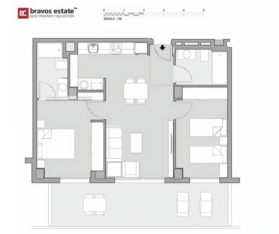 Sale of apartment in Calle de la Mar Alta, El Campello
 plan 1