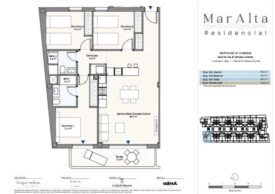 Sale of apartment in Calle Antonio Machado s/n, El Campello
plan 1