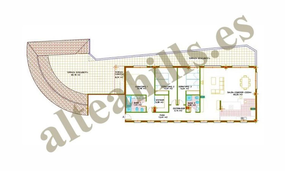 Venta de ático en Camino Font del Garroferet, 26, Altea plan 1