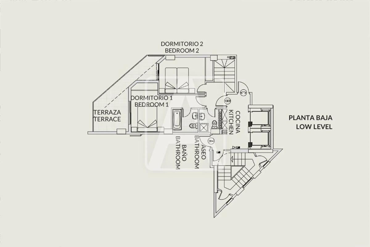 Venta de piso en Playa de Fossa-Levante, Calpe
 plan 1