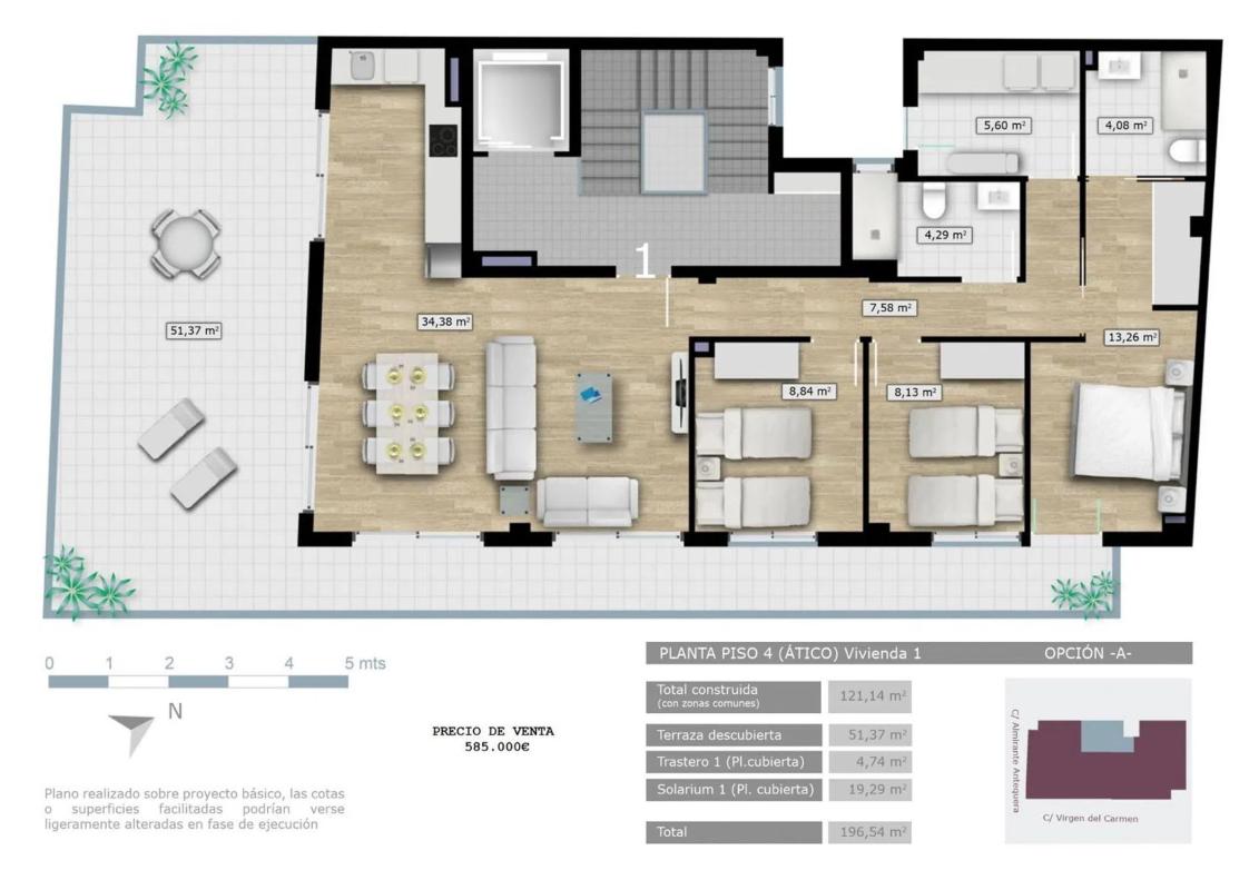 Sale of apartment in Playa Levante, Santa Pola
 plan 1