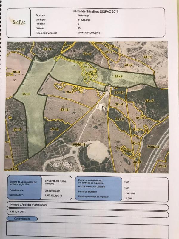 Terreno en venta en Casares, Malaga plan 1