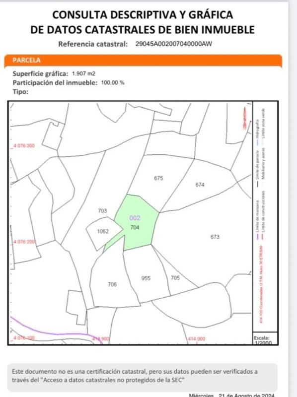 Terreno en venta en Competa, Malaga plan 2