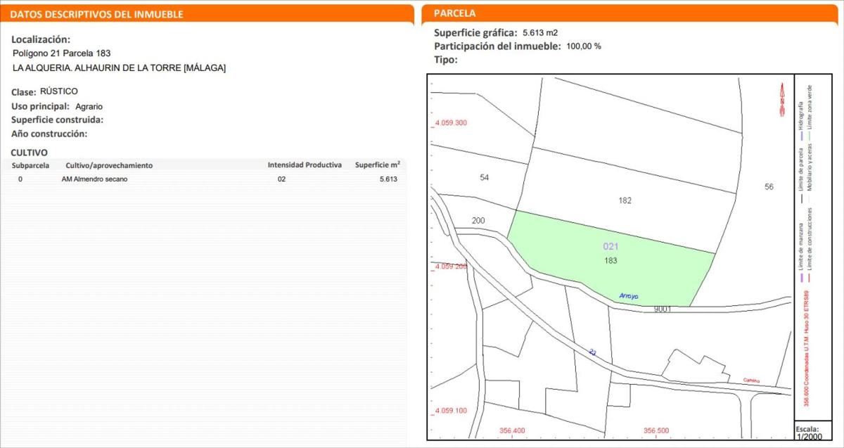 Działka na sprzedaż w Alhaurín de la Torre, Malaga plan 1