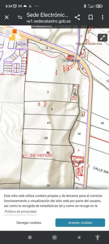 Land for sale in Slate, Malaga plan 1