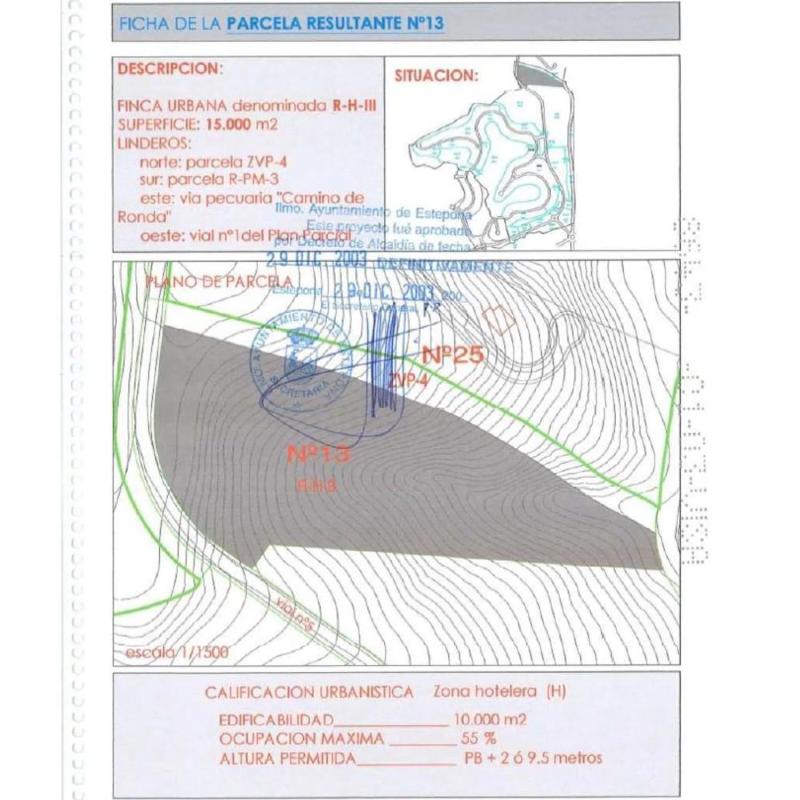 Terreno en venta en Estepona, Malaga plan 1