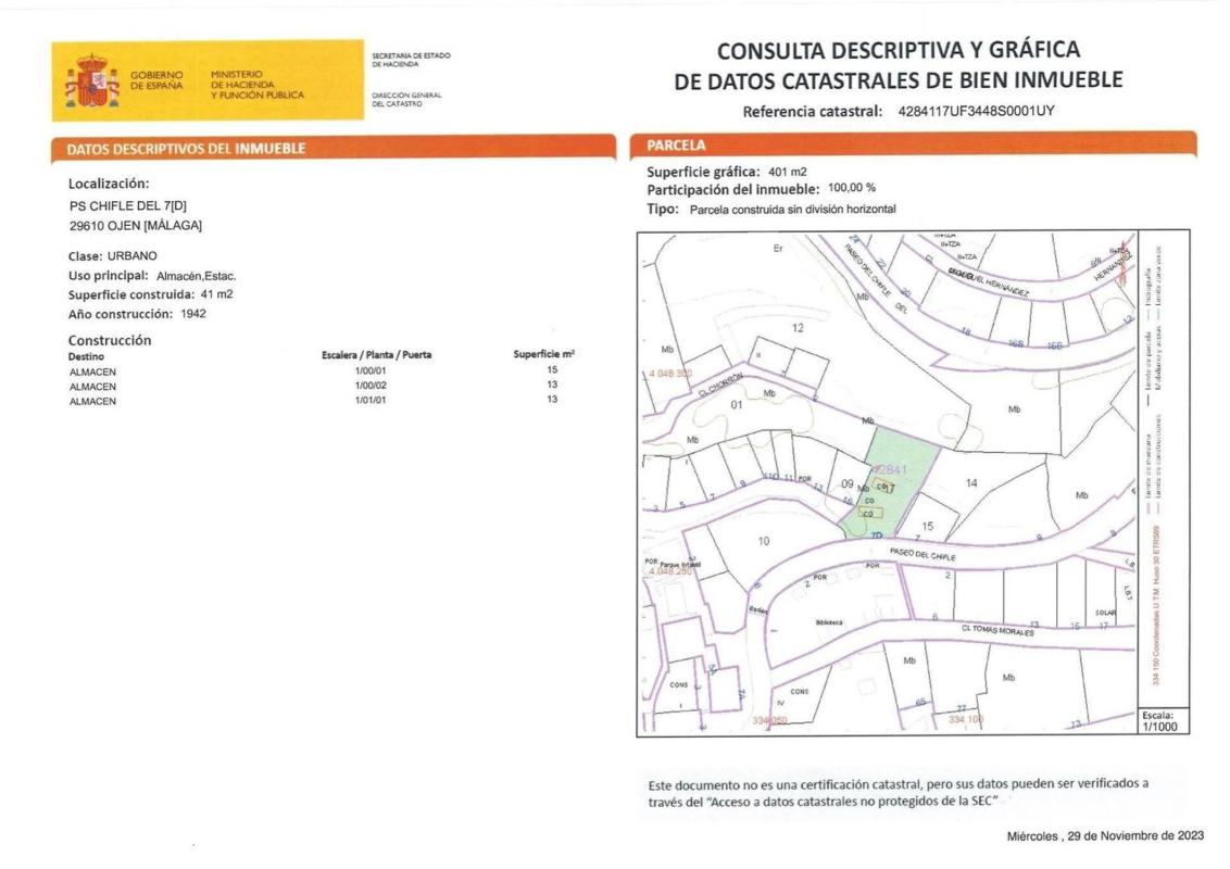 Terreno en venta en Ojén, Malaga plan 1