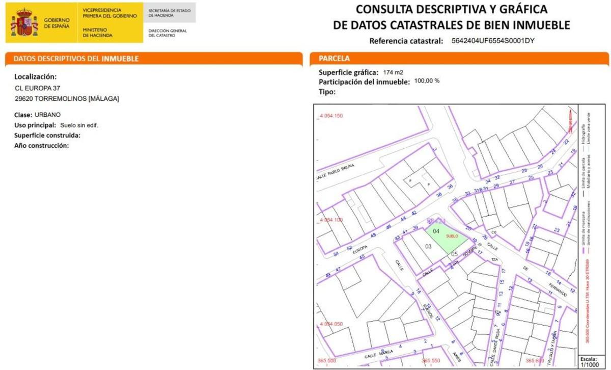 Terreno en venta en Torremolinos, Malaga plan 1