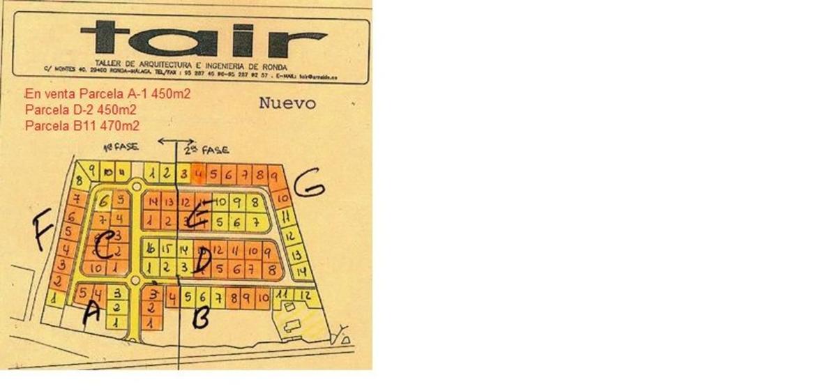 Terreno en venta en Ronda, Malaga plan 1
